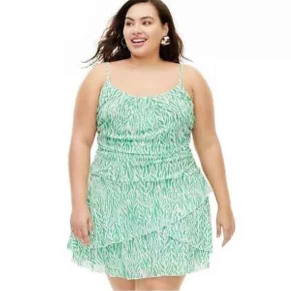 Women's‎ Strappy Mesh Sea Twig Green Mini Dress - DVF x Target Size 3X NWT - Picture 2 of 3